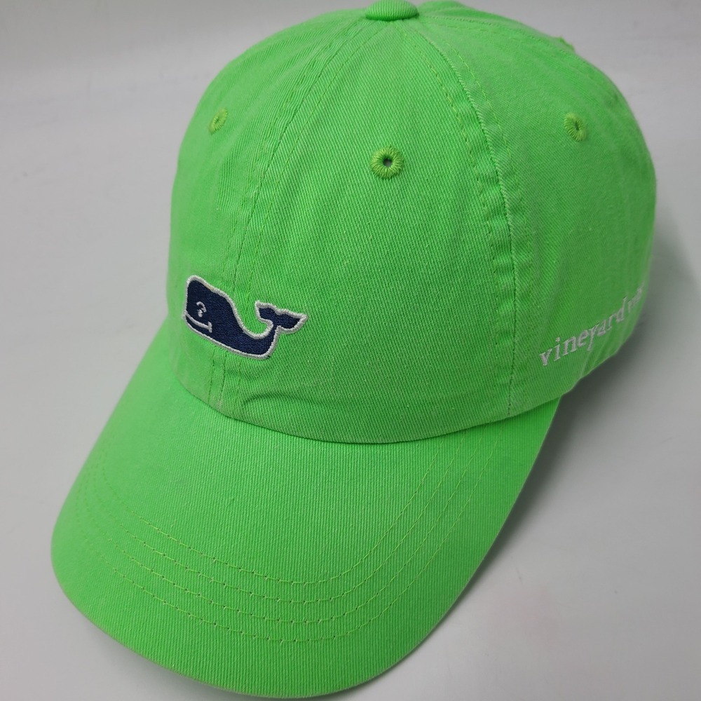 Vineyard Vines Hat Adjustable (Fits Small) Green Blue Whale Logo Sail Casual Men